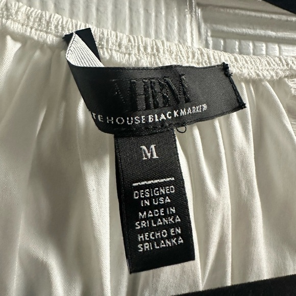 🆕 WHBM Long Sleeve Ruched V-Neck Poplin Top Size M - Picture 7 of 16